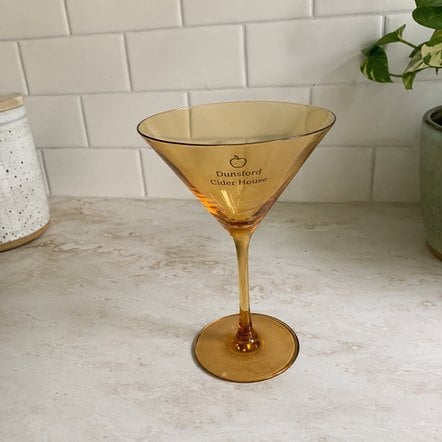 Branded martini glasses with logo