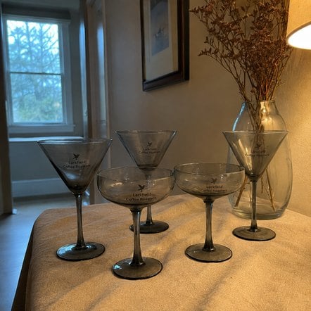 Custom martini glasses for small business