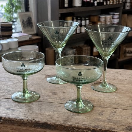 Custom printed martini glasses in bulk