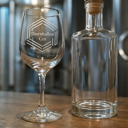 Customized martini glasses for distilleries and drinks brands