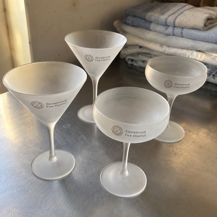 Stemless Martini Glasses